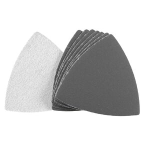 30PCS 180 Grit Triangle Sanding Pad, Silicone Carbide Hook and Loop Sanding Pads fit 3-1/2" Oscillating Multi-Tool, Electrostatic Sand Planting Triangle Sandpaper for Wet and Dry Use