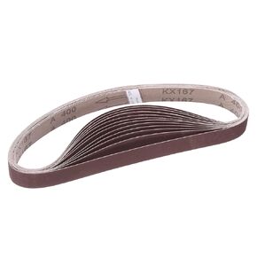 12pcs 120 Grits Aluminum Oxide Sanding Belts 1" x 30" Ring Abrasive Belts Metal Polished Sandpaper for Belt and Disc Sander