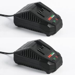 2Packs 21V 2.4Amps Replacement Li-Ion Fast Charger Compatible with Parkside 20V Cordless Power Tools and Lithium-Ion Batteries