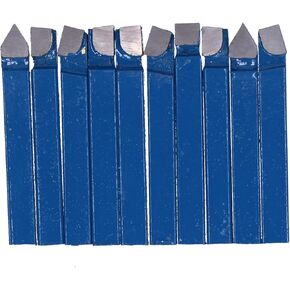 10PCS 1/4" Metal Lathe Tooling, Cemented Carbide Lathe Tools Lathe Turning Tool Holde Set for Various Product Processing