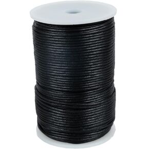 Craft County Waxed Cotton Cord – 109 Yards / 100 Meters – 1mm/2mm – 18 Vibrant Colors – Perfect for Macramé, Jewelry Making, DIY Crafts, & More!