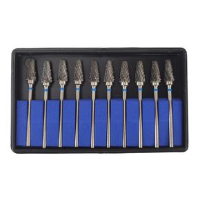 Airgoesin 10pcs HP Cutting Burs Drill Polisher Cutter Tungsten Carbide, 2.35mm Shaft Plaster Alloy Acrylic Polishing Cleaning