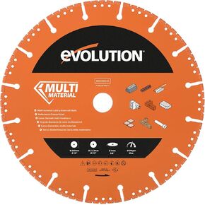 Evolution 10 Inch Multi Material Diamond Blade With Segmented Edge, 7/8 In Bore, Multi-Purpose & Metal Cutting Diamond Blade