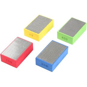4 قطع من وسادات تلميع اليد الماسية لبلاط الصنفرة والزجاج والخرسانة والسيراميك والرخام والجرانيت، وسادات تلميع الماس، وأدوات البلاط، وسادات الصنفرة الماسية الرطبة أو الجافة (60#، 100#، 200#، 400#) in Kuwait