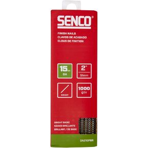 SENCO DA21EPBR 2" 15 Gauge Angled Finish Nails, Bright Finish 1,000 Count Pack