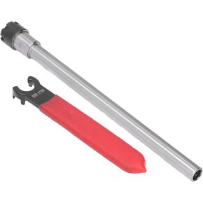 Collet Chuck Holder, ER11 100 Collet Chuck Holder Straight Shank Extension Rod with Wrench for CNC Milling Lathe Tool 1‑7mm Clamping Range, Collets(C10-ER11M-150L)