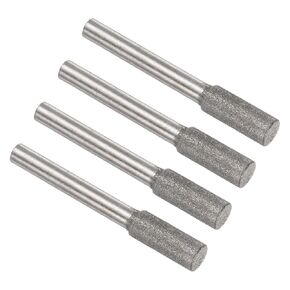 4pcs Diamond Grinding Bit - [10mm Dia 120 Grtis] Cylinder Head Carving Drill Bits Rotary Tool for Carving Polishing Use | 6mm Round Shank
