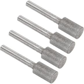 4pcs Diamond Grinding Bit - [10mm Dia 120 Grtis] Cylinder Head Carving Drill Bits Rotary Tool for Carving Polishing Use | 6mm Round Shank in Saudi Arabia