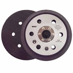 RSP37 6 inch Diameter 6 Vacuum Holes with 5/16 inch-24 Threaded Shaft Hook and Loop Sander Pad Replaces Porter Cable 18001 2 PER PACK