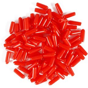 Screw Thread Protectors PVC Rubber Round Tube Bolt Cap Plastic End Cap Cover Inner Dia.5mm Black 50Pcs in Saudi Arabia