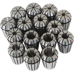 15Pcs ER25 Collet Chuck Spring Collet Set 2-16MM ER25 Collet Set CNC Engraving Milling Lathe Chuck Tool Fit for CNC Engraving Machine and Milling Lathe Tool