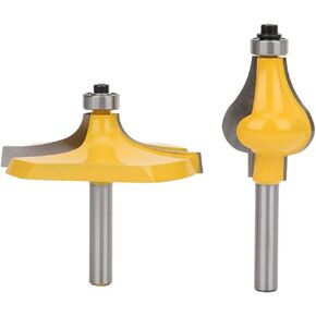 Demeras Armrest Router Bit, Woodworking Milling Cutter High Strength Durable Stable Handrail Router Bit Set with Bearing for Cabinet Making