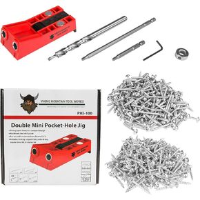 Pocket Hole Jig kit with Builders 500 pack of pocket hole screws for 3/4 hard and soft wood. Build tables, shelves, cabinets, furniture, and more!