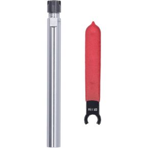 2PCS/Set ER11 Straight Shank Extension Rod 40Cr+ Carbon Steel Collet Chuck Holder CNC Milling Lathe Parts Tool Holder with Wrench 1-7mm Clamping Range(C16-ER11M-150L)