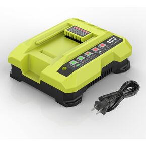 Replacement for Ryobi 40V Battery Charger OP401 Rapid Charger for Ryobi 40V battery Compatible with OP4015 OP4026 OP4030 OP4040 OP4050 OP4050A OP4060 OP40601