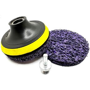 2 Pack 4-1/2" Diameter S XCS Hook & Loop Purple Coating Removal Disc, Silicon Carbide Extra Coarse Purple Clean & Strip Material, Strips Paint Coatings Rust, Cleans Welds, Pack of 2