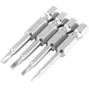 4pcs 50mm Length TA1.8 TA2.0 TA2.3 TA2.7 Magnetic Triangle Shaped Screwdriver Drill Bits Set 1/4 Inch Hex Shank Power Tools