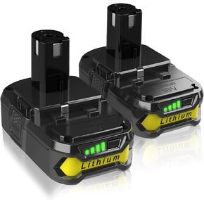energup 2Pack 4.0Ah Replacement for Ryobi 18V Battery Compatible with Ryobi 18Volt Battery P102 P103 P104 P105 P107 P108 P109 P122 Cordless Power Tools Compatible with Ryobi Lithium 18V Battery
