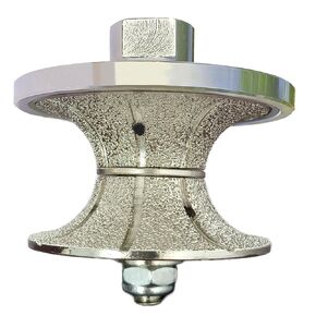 V40 1-1/2 inch Full Bullnose Diamond Hand Profiler Diamond Router Bit Granite Diamond Profile Wheel with 5/8-11 Thread for Granite Countertop Edge Shaping