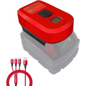 USB Charger for Milwaukee | M18 Phone Charger for Milwaukee M18 Battery | 18V Charger for Milwaukee Tools | M18 Fast Charger