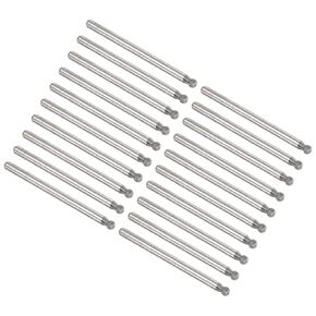 20pcs Diamond Grinding Bit - [8mm Dia 120 Grtis] Ball Head Carving Drill Bits Rotary Tool for Carving Polishing Use | 3mm Round Shank
