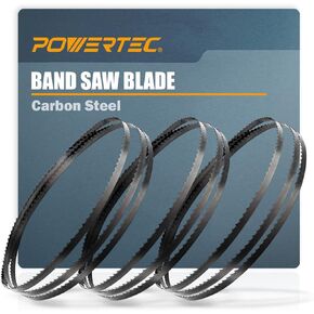 POWERTEC 13119-P3 93-1/2 Inch Bandsaw Blades, 3/8" x 18 TPI Band Saw Blades for Delta, Grizzly, Rikon, Sears Craftsman, Jet, Shop Fox and Rockwell 14" Band Saw for Woodworking, 3 Pack