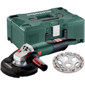 Metabo 5-Inch Concrete Renovation Angle Grinder Kit | Variable Speed | 2,800-9,600 RPM | 14.5 Amps | Slide Switch (Locking) | Electronics | RSEV 17-125 Set