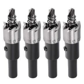 uxcell 4 Pcs 17mm High Speed Steel HSS Drill Bit Hole Saw Cutter for Metal Alloy Wood