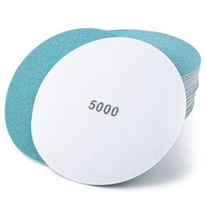 Hook and Loop Foam Backing Abrasive Disc 6 inch P5000 15 Discs per Carton for Automotive Body, Repair Paint Sanding, Collision Repair, Sand Scratches, Blend Panels