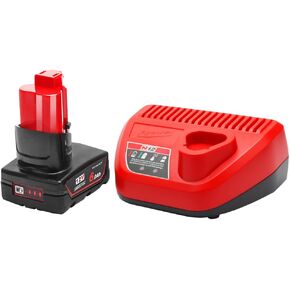 12V 6.0Ah Battery Charger Starter Kit Compatible with Milwaukee M12 Battery Replacement for Milwaukee 12Volt Batteries