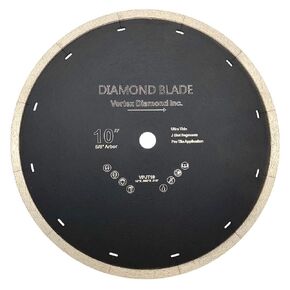 10 inch Dry/Wet J-Slot Diamond Blade for Porcelain, Ceramic Tile, Stone and Similar Materials (10")