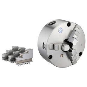 HHIP VERTEX 6" 3-JAW FRONT MOUNT LATHE CHUCK 2 SETS OF JAWS (3800-5822)