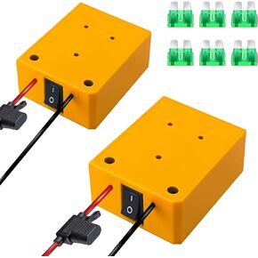 2 Pack Power Wheel for Dewalt 20V Battery Adapter, Power Wheel Battery Converter Kit with Fuses & 14AWG Wire & Control Switch Use for DIY Ride On Cars, Modified RC Toys, Rc Truck, Robotics