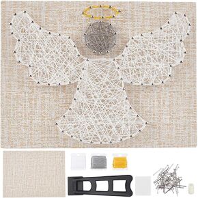 WEBEEDY Christmas Angel String Art Kit for Adults Beginners Include All Necessary Accessories DIY 3D String Art Kit DIY Adult Holiday Craft Project Wall Art