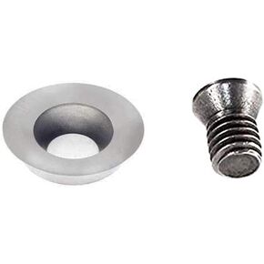 R16 Round Carbide Insert Cutter Tipped 16mm Diameter Replacement 1pcs Fits for Dirtech R16 Finisher Carbide Tipped Woodturning Tool, With Screw and T15 Star Screwdriver