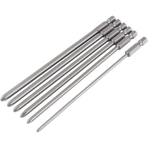 6pcs Screwdriver Drill Bits 150mm Long Magnetic Cross Head Bit Set Ph1 Ph2 Driver Bits