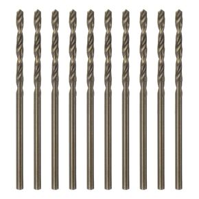 HARFINGTON 10pcs Cobalt Jobber Drill Bits 1.8mm / 0.071" M35 High Speed Steel HSS Twist Drilling Bit Tool for Stainless Steel Copper Wood Plastic and Other Hard Materials