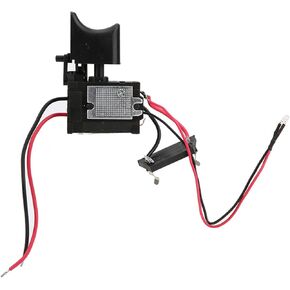 Cordless Drill Trigger Switch, 7.2 V-24 V Lithium Battery Drill Speed Control Drill Switch Replacement with Small Light for Electric Hand Drill