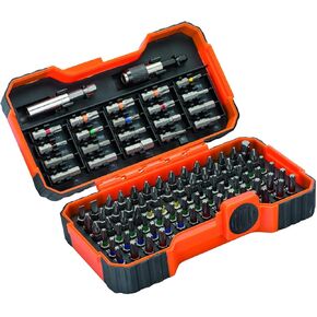 Bahco BH59/S100BC 100 Pcs Bit Set For Slotted, Phillips, Pozidriv, Hexagon, Robertson nd Coloured TORX,TORX Tamper, Head Screws