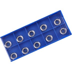 R5 Carbide Inserts Cutters Knives Replacement Circular Blades for ROOCBIT CNC Spoilboard Surfacing Router Bit Woodworking Spiral Helical Planer Head 10PCS