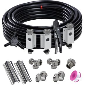 ​Compressed Air Piping System 3/4 inch,100 Feet Shop Air Line Kit, HDPE Aluminum Piping System Compatible with 3/4 Rapid Air System 200PSI at 73℉