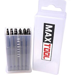 MaxTool 18PCs 3-In Overall Length Screwdriver Power Bits Phillip Square Mixed Tip/Point/Head 1/4" Hex Driver 6150 Alloy Steel; PH+SQx3P18-6150