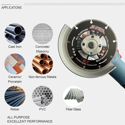 Diamond Cutting Wheel 9 x 7/8 inch for Metal, Cut Off Disc with 5000+Cuts on Rebar, Steel, Iron and INOX in Saudi Arabia