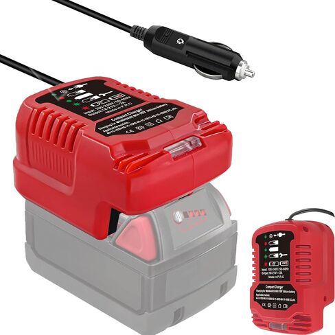 URUN Replacement for Milwaukee Electric Tools Corp 48-59-1810 Vehicle Charger Compatible for Milwaukee 18V Lithium Batteries 48-11-1815, 48-11-1820, 48-11-1822 in Saudi Arabia