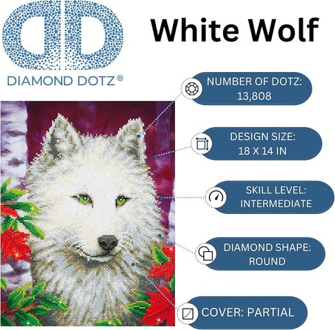 DIAMOND DOTZ ® - Lulu Llama، مثقاب جزئي، Dotz دائري، مجموعات طلاء الماس، مجموعات فنية ماسية للبالغين، فن الأحجار الكريمة، فن الماس، مجموعات Dotz الماسية، 16.5 بوصة × 12.6 بوصة in Kuwait