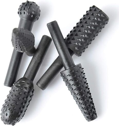 10 Pieces Steel Rotary Burr Set, 6mm(1/4'') Shank Wood Rasp Drill Bit for Engraving Grinding Polishing Milling in Saudi Arabia