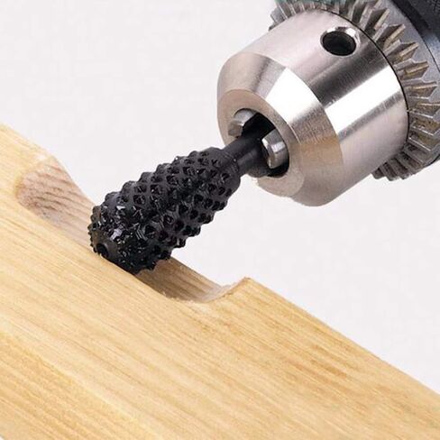 10 Pieces Steel Rotary Burr Set, 6mm(1/4'') Shank Wood Rasp Drill Bit for Engraving Grinding Polishing Milling in Saudi Arabia