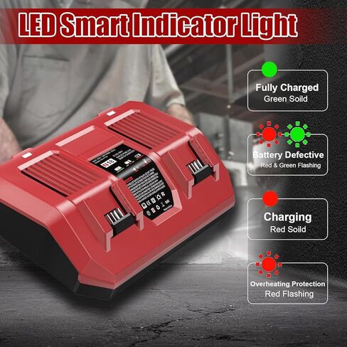 2Pack 18V 3.5Ah Lithium Replacement for Milwaukee M18 Battery and Charger Combo Compatible with 48-11-1850 48-11-1865 48-11-1852 48-11-1840 48-11-1820 48-11-1828 in Kuwait