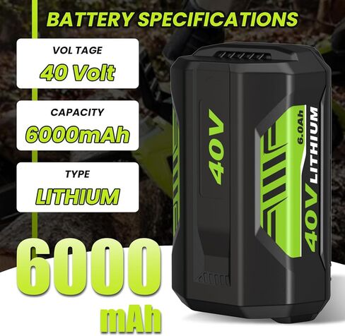 Munikind Replacement Battery for Ryobi 40V Battery 6000mAh OP40601 OP4050A OP4040 OP4030 OP4026A OP40201 ZROP4026 Battery Compatible with Ryobi Battery 40 Volt Cordless Power Tool RY40180 RY40200 in Kuwait