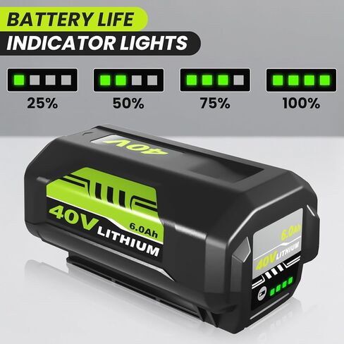 Munikind Replacement Battery for Ryobi 40V Battery 6000mAh OP40601 OP4050A OP4040 OP4030 OP4026A OP40201 ZROP4026 Battery Compatible with Ryobi Battery 40 Volt Cordless Power Tool RY40180 RY40200 in Kuwait